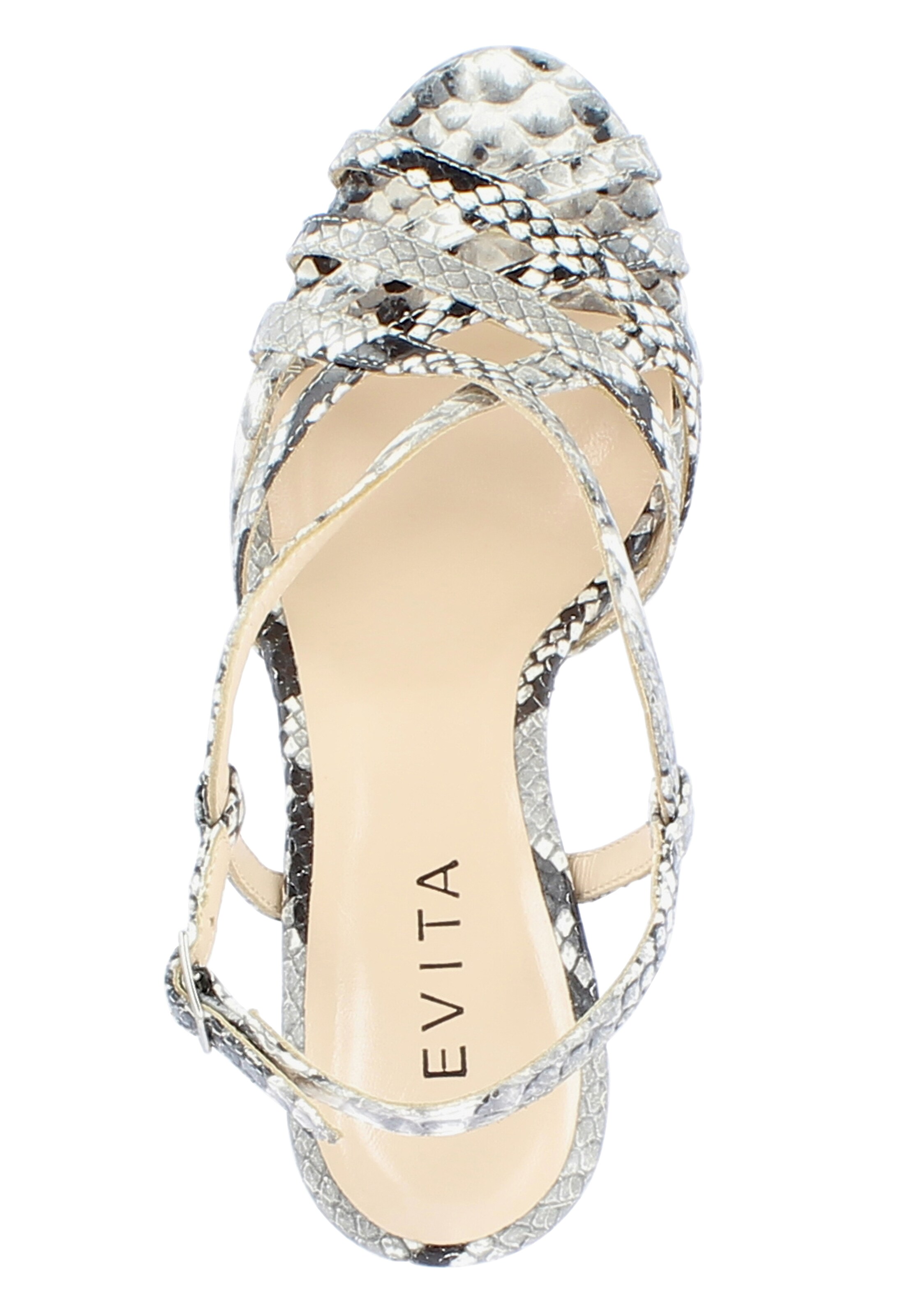 EVITA Sandalen met riem in Grijs