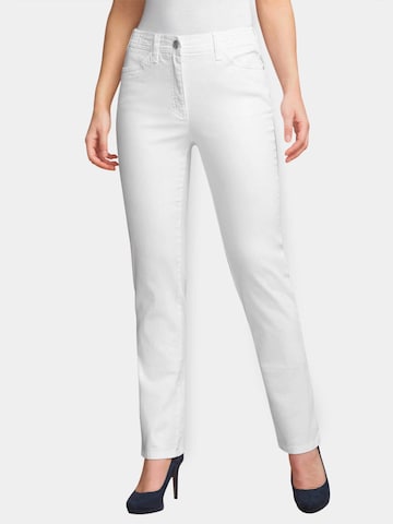 Goldner Regular Jeans 'Carla' in Wit: voorkant