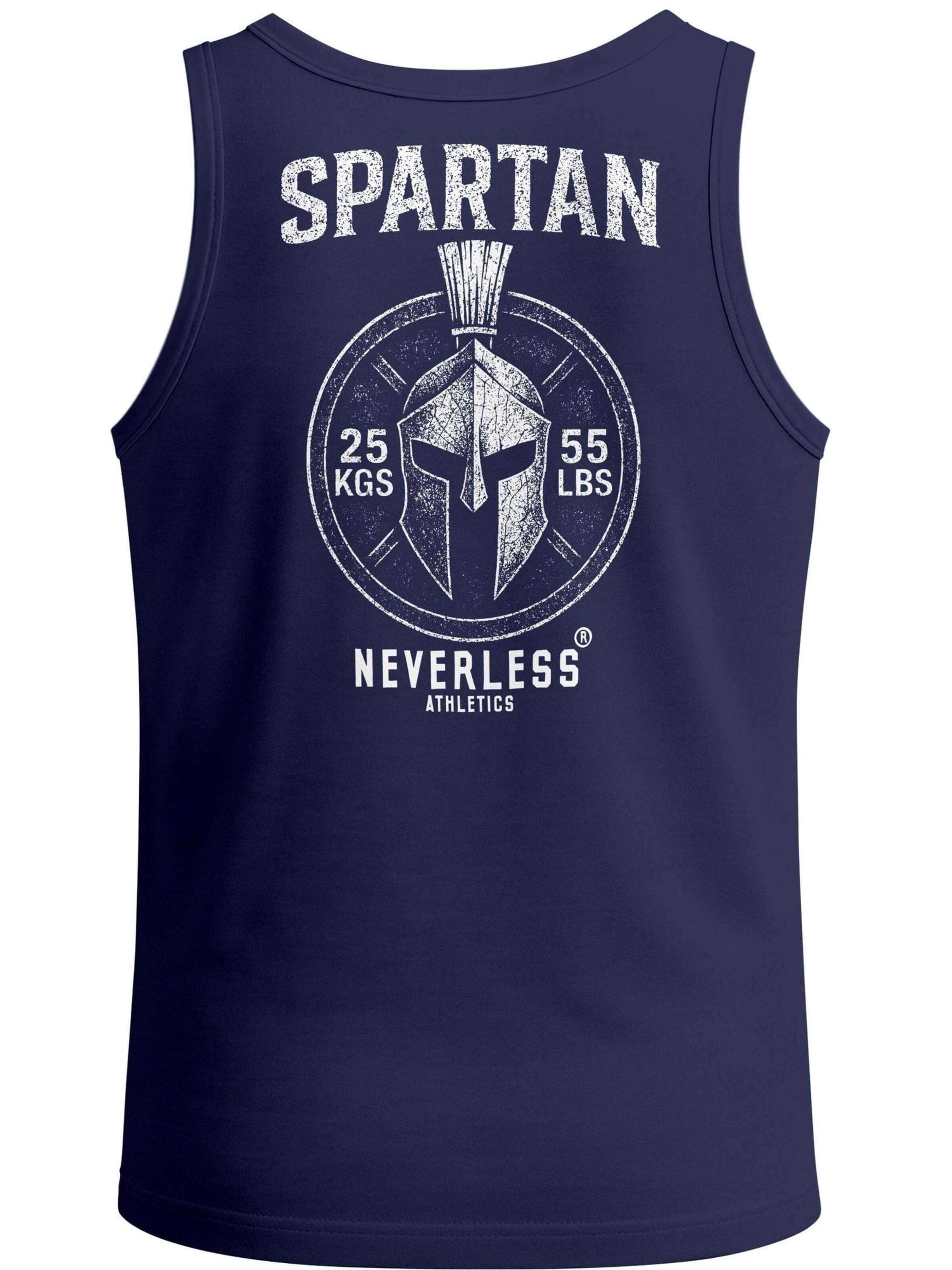 Neverless Shirt 'Barbell Sparta' in Blue