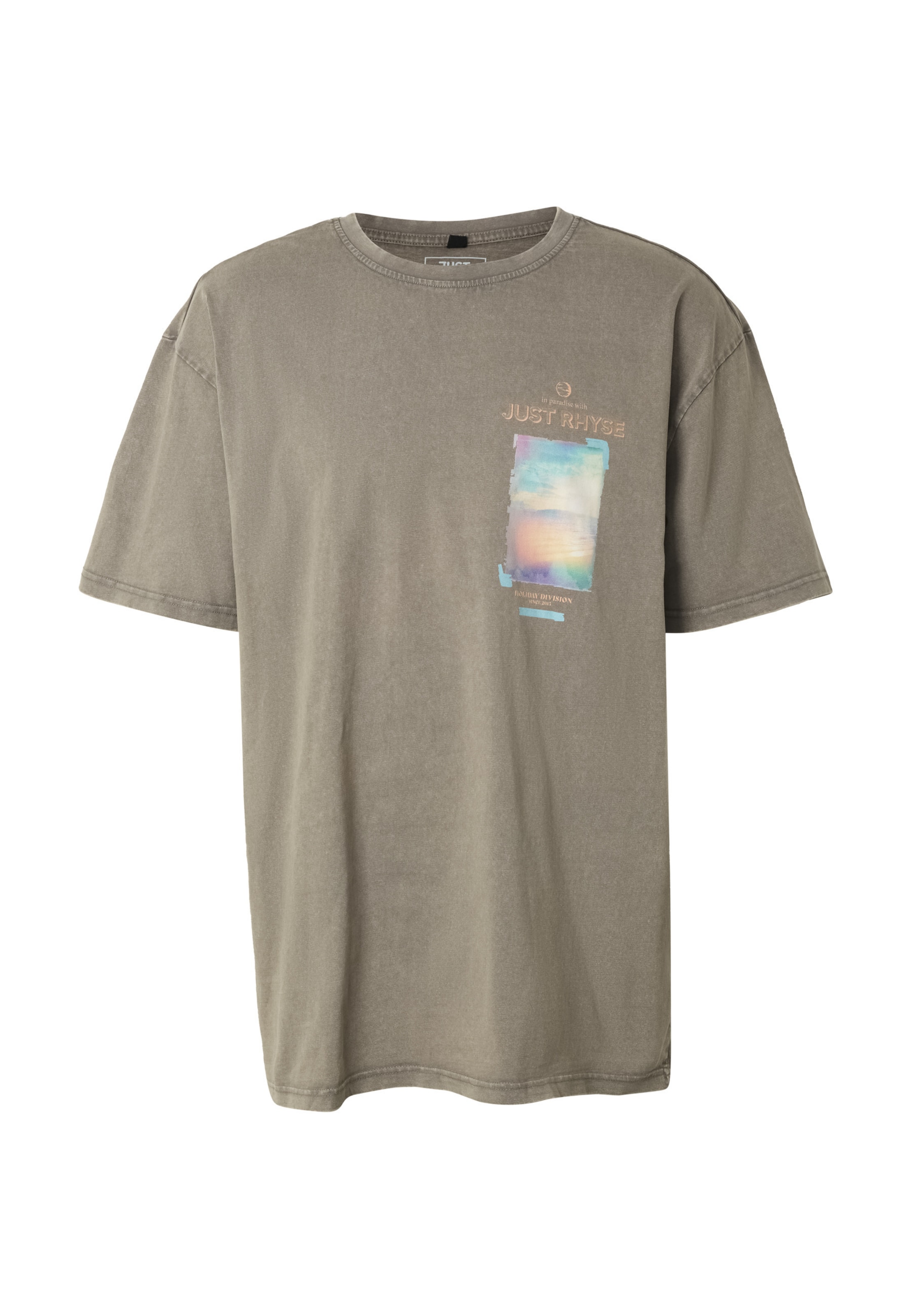 Just Rhyse Shirt 'Lanai' in Grijs: voorkant