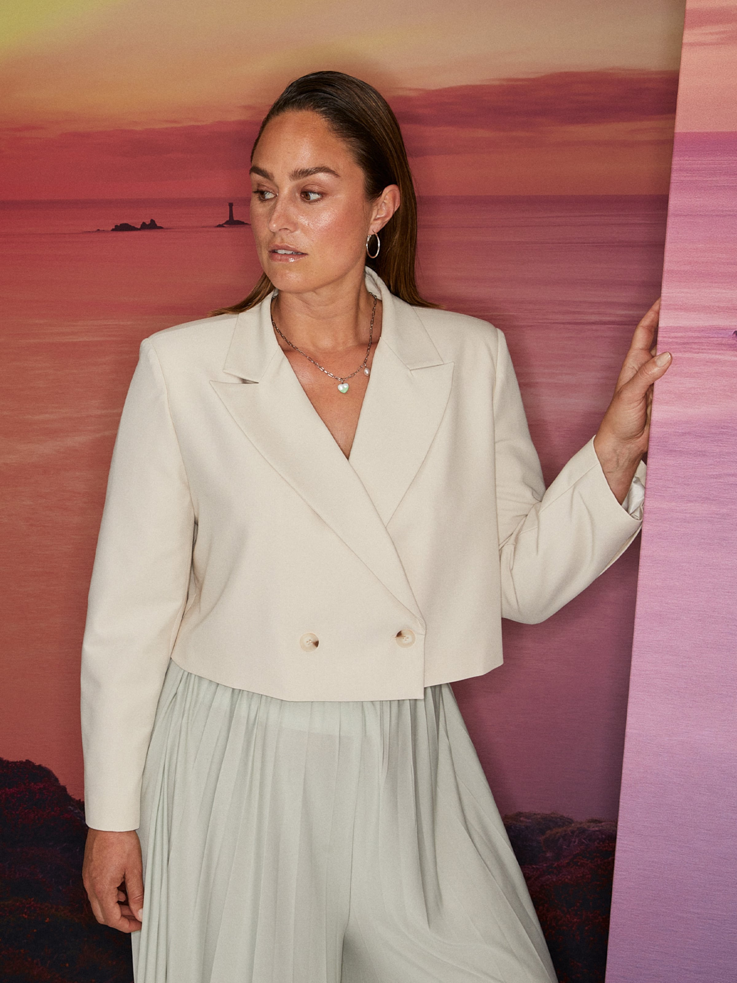 Plus size white blazer hot sale