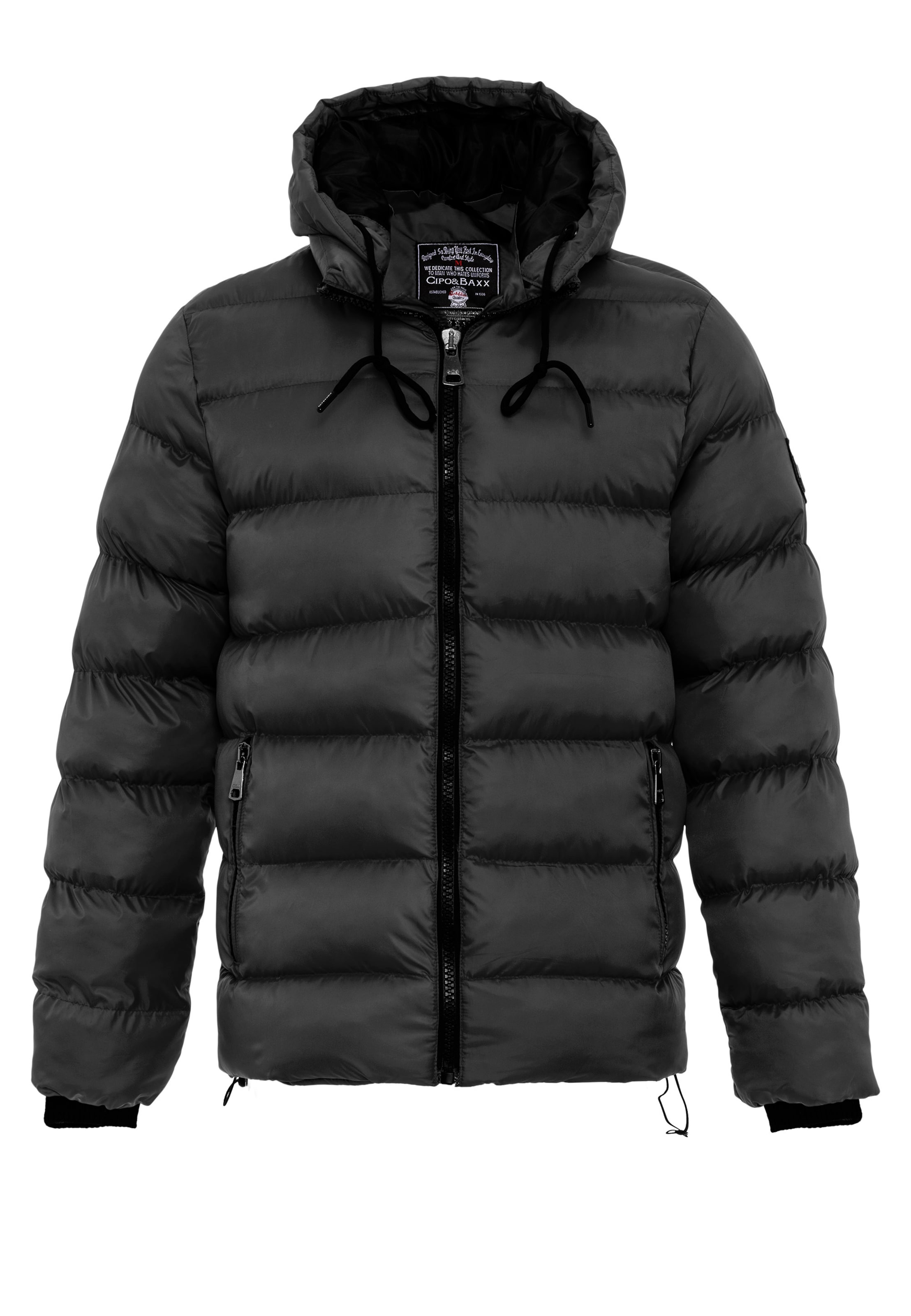 CIPO & BAXX Winter jacket in Black: front