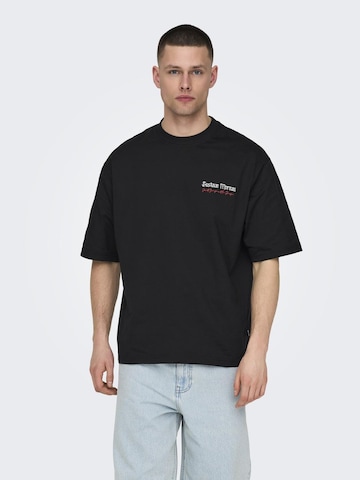 Only & Sons T-shirt 'ART' i svart: framsida