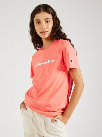 oranžs Champion Authentic Athletic Apparel T-Krekls: no priekšpuses