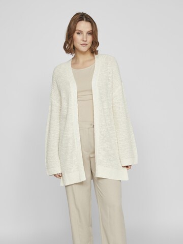 VILA Gebreid vest in Beige: voorkant