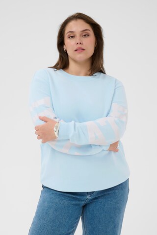 KAFFE CURVE Sweatshirt 'KCMila' in Blue: front