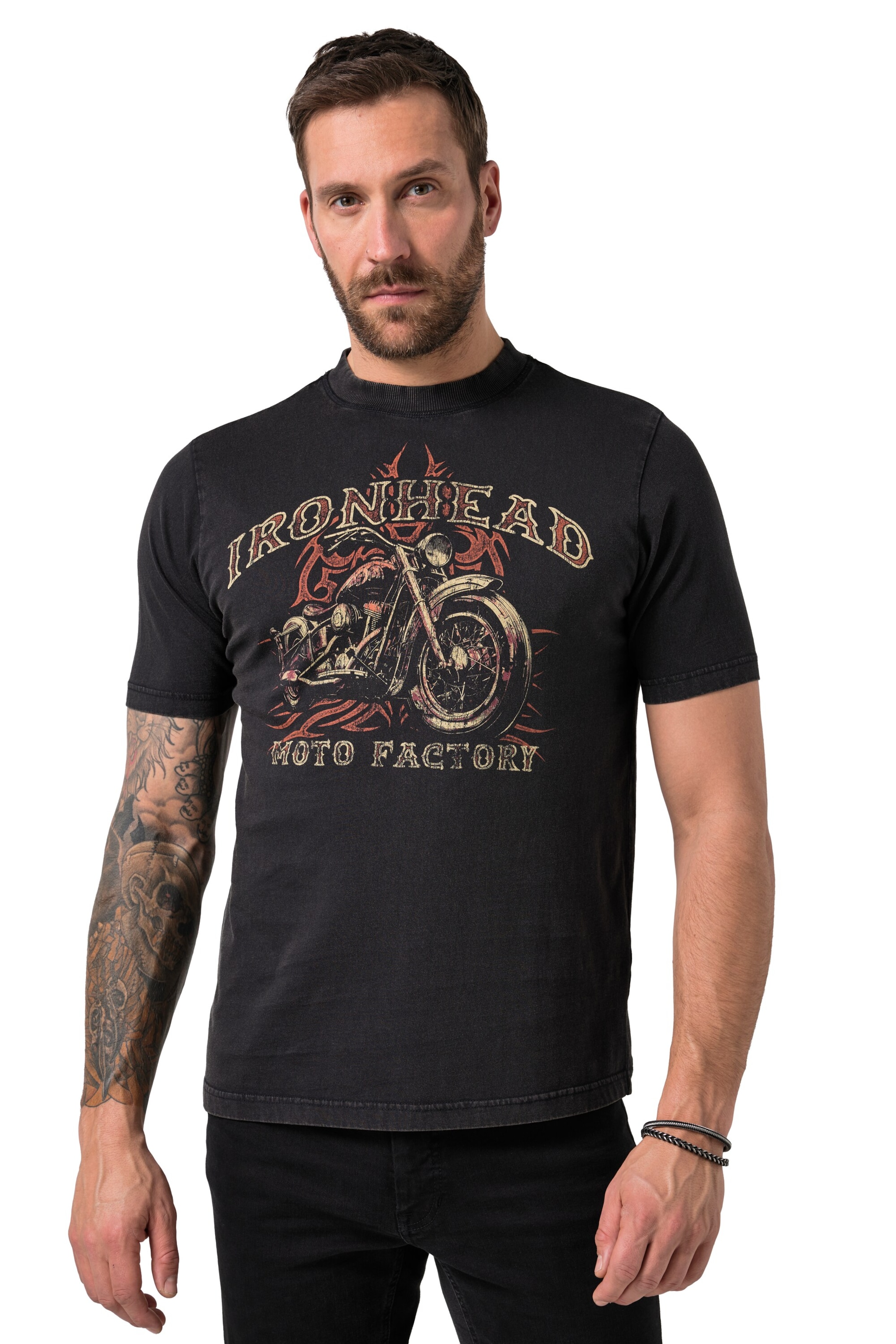 JP1880 Shirt in Zwart: voorkant