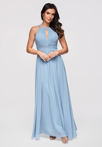Robe de soirée Ombre en bleu : devant
