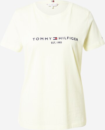 Maglietta di TOMMY HILFIGER in giallo: frontale