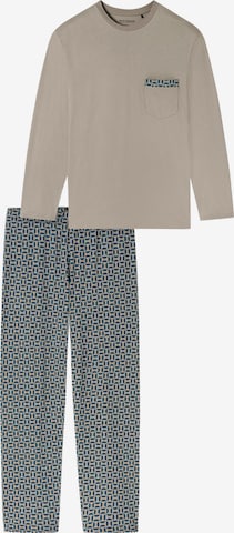 SCHIESSER Pyjama lang 'Comfort Nightwear' in Bruin: voorkant