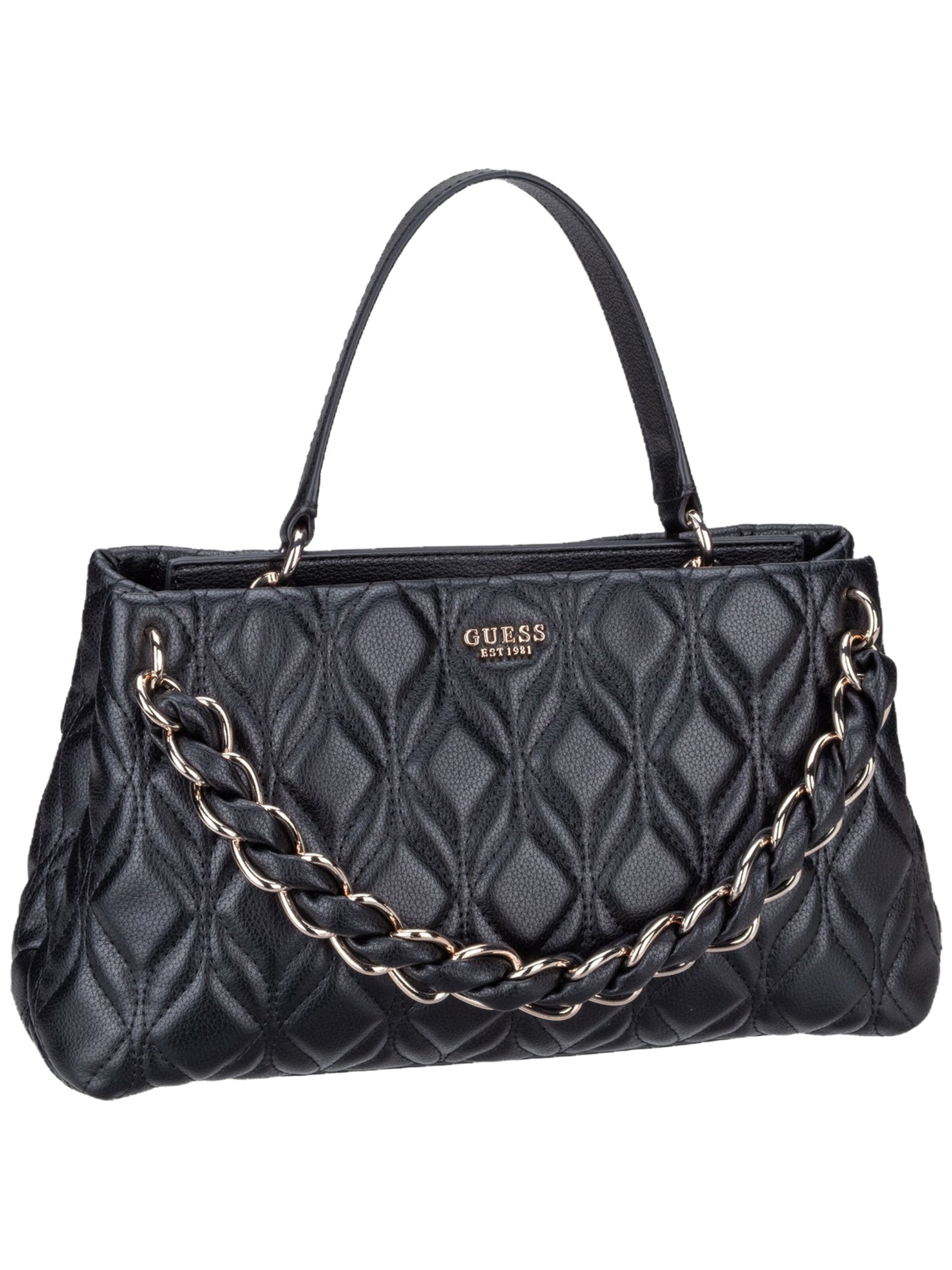 GUESS Handtasche ' Maxine 2 Comp ' in Schwarz: Vorderseite