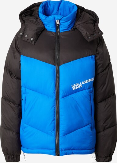 KARL LAGERFELD JEANS Zimná bunda - modrá / čierna / biela, Produkt
