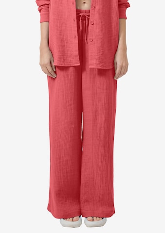 QS Wide Leg Housut värissä punainen: etupuoli