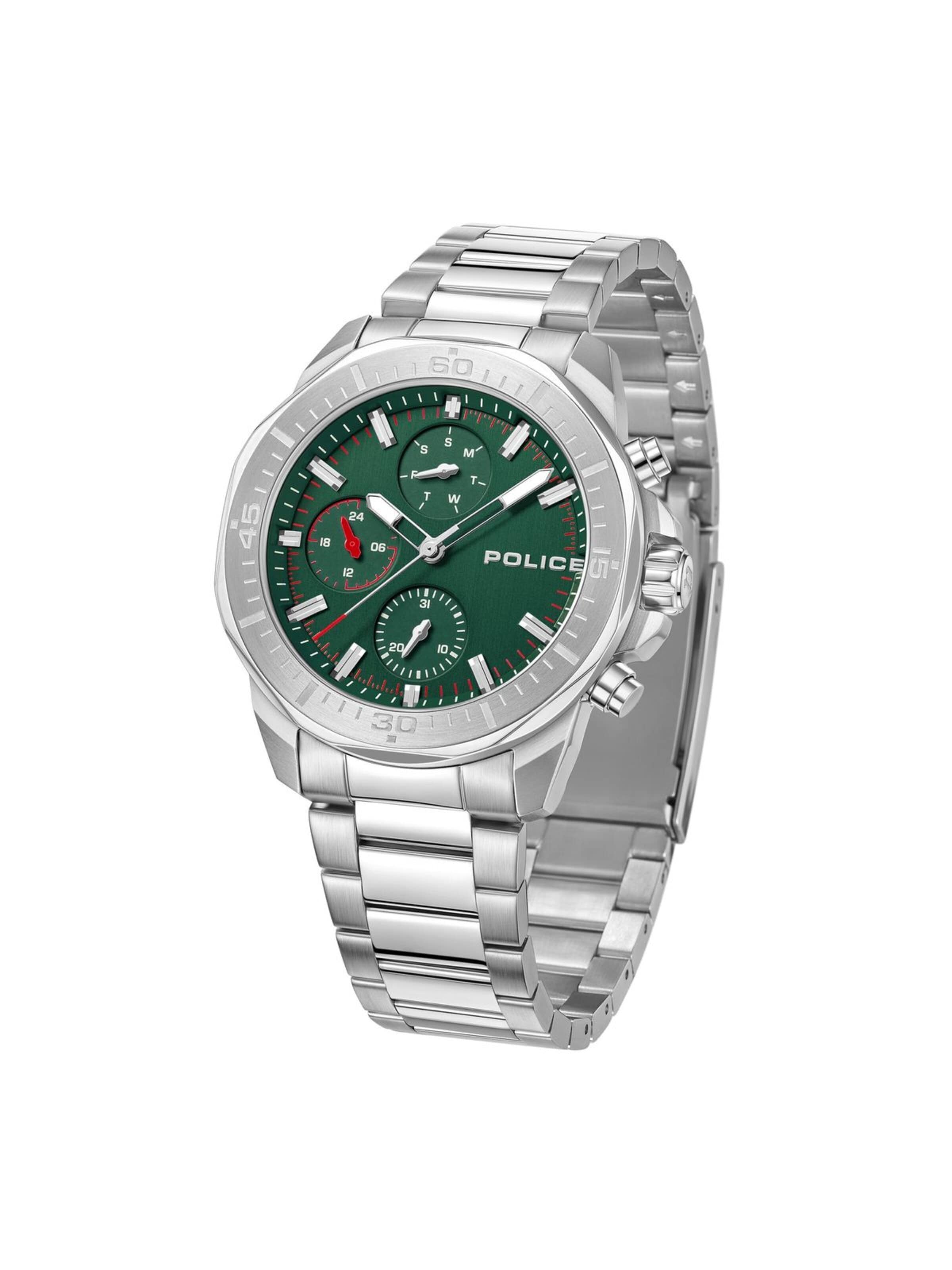 Montre à affichage analogique POLICE en vert
