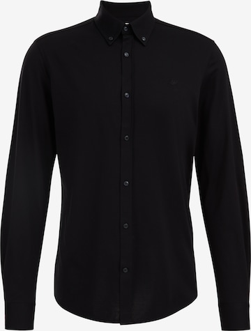 WE Fashion - Camisa clássica em preto: frente