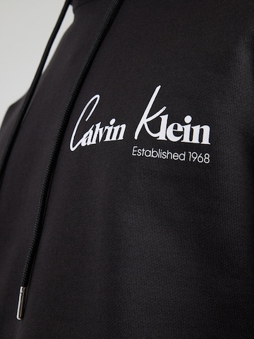 Bluză de molton de la Calvin Klein Jeans pe negru