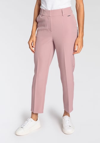 LAURA SCOTT Regular Pleated Pants in Pink: front