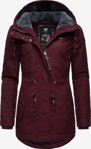 Ragwear Winter jacket 'Monadis' in Red: front