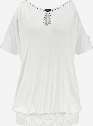 T-shirt LASCANA en blanc : devant