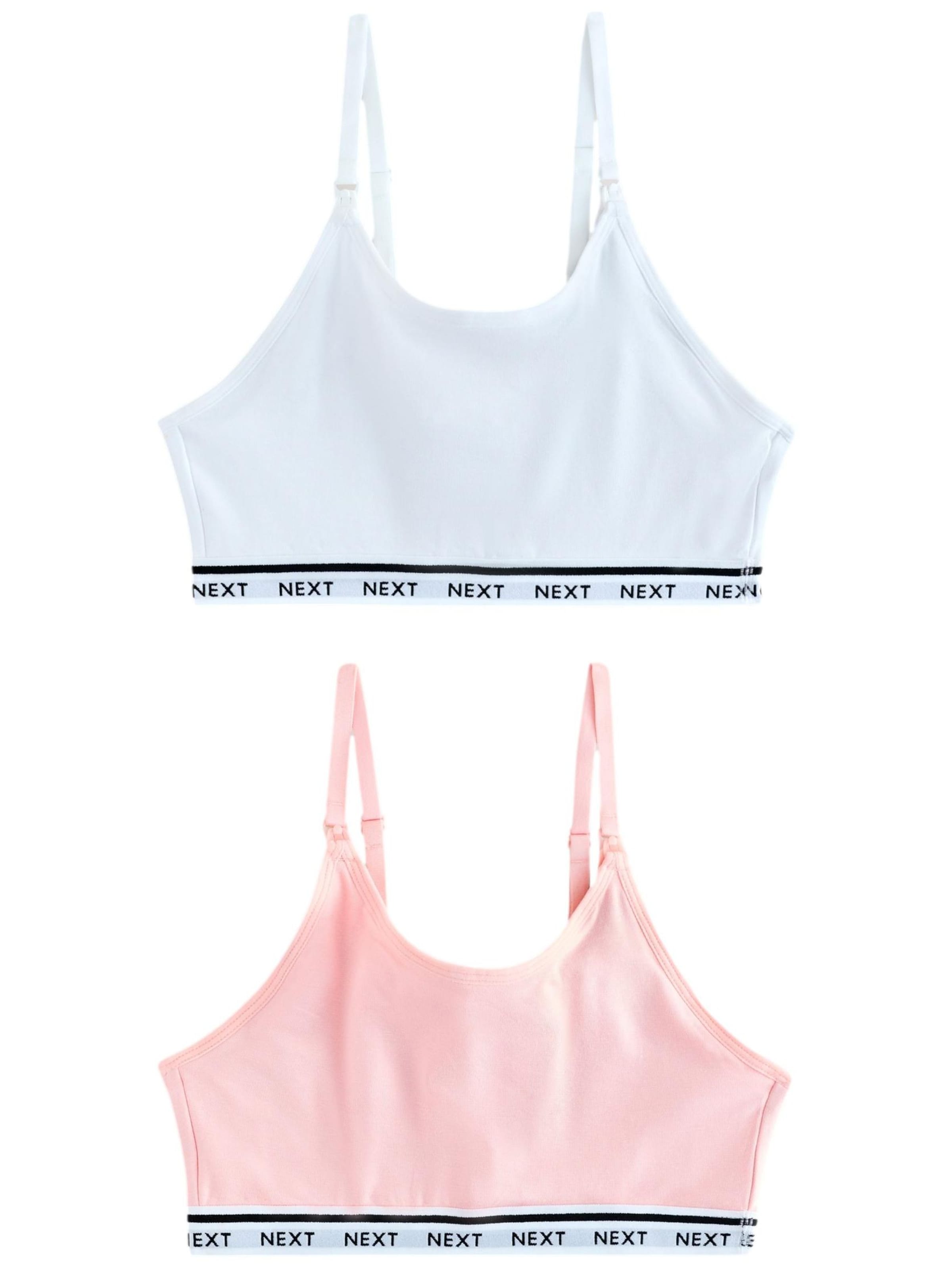 rozā Next Bezvīļu Zīdīšanas krūšturis: no priekšpuses