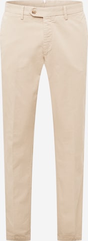 Regular Pantalon chino 'Danwick' Oscar Jacobson en beige : devant