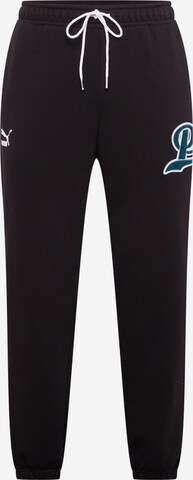 Tapered Pantaloni 'Team' di PUMA in nero: frontale