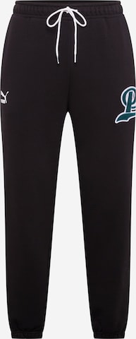 PUMA Tapered Broek 'Team' in Zwart: voorkant