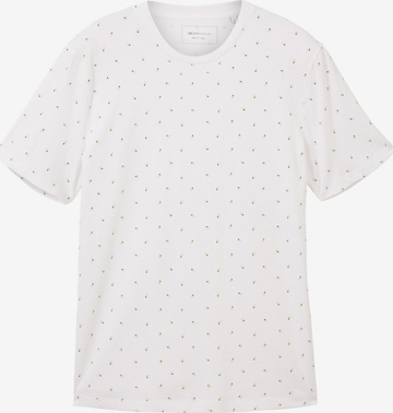 T-Shirt TOM TAILOR DENIM en blanc : devant