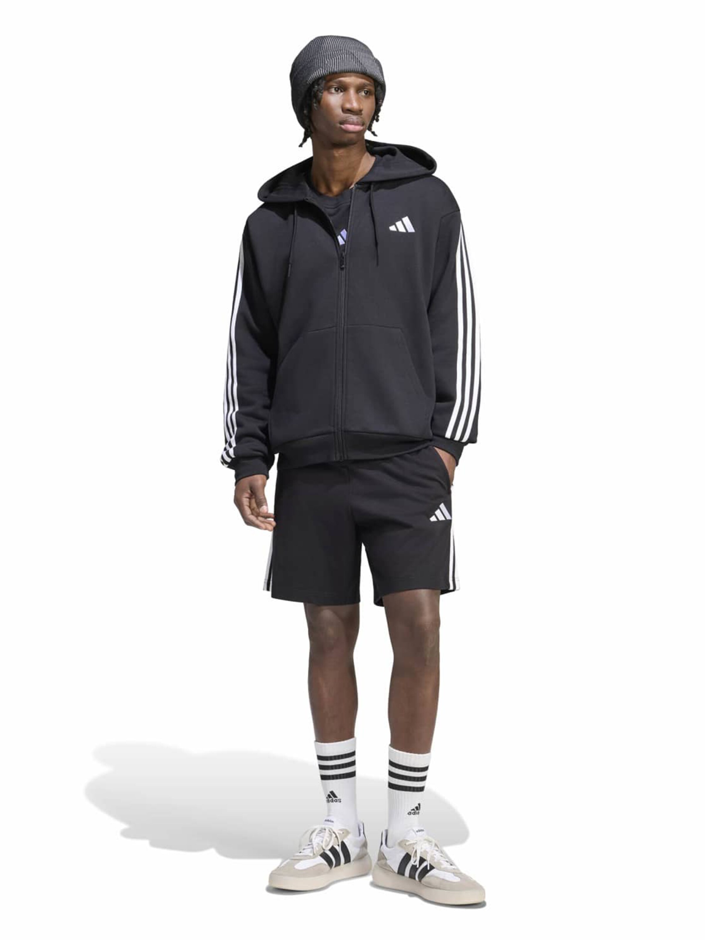 ADIDAS SPORTSWEAR - Casaco de treino em moletão em preto