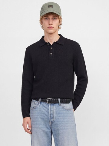 JACK & JONES Sweater in Black: front