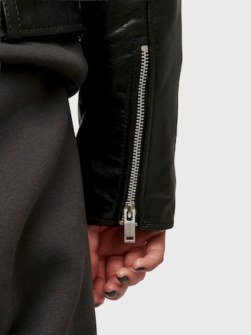 THE ODDS Between-season jacket 'Carbon Matte Leather Jacket Women/ LMTD Edition' in Black: front
