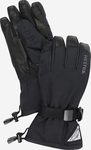 Gants de sport Hestra en noir : devant