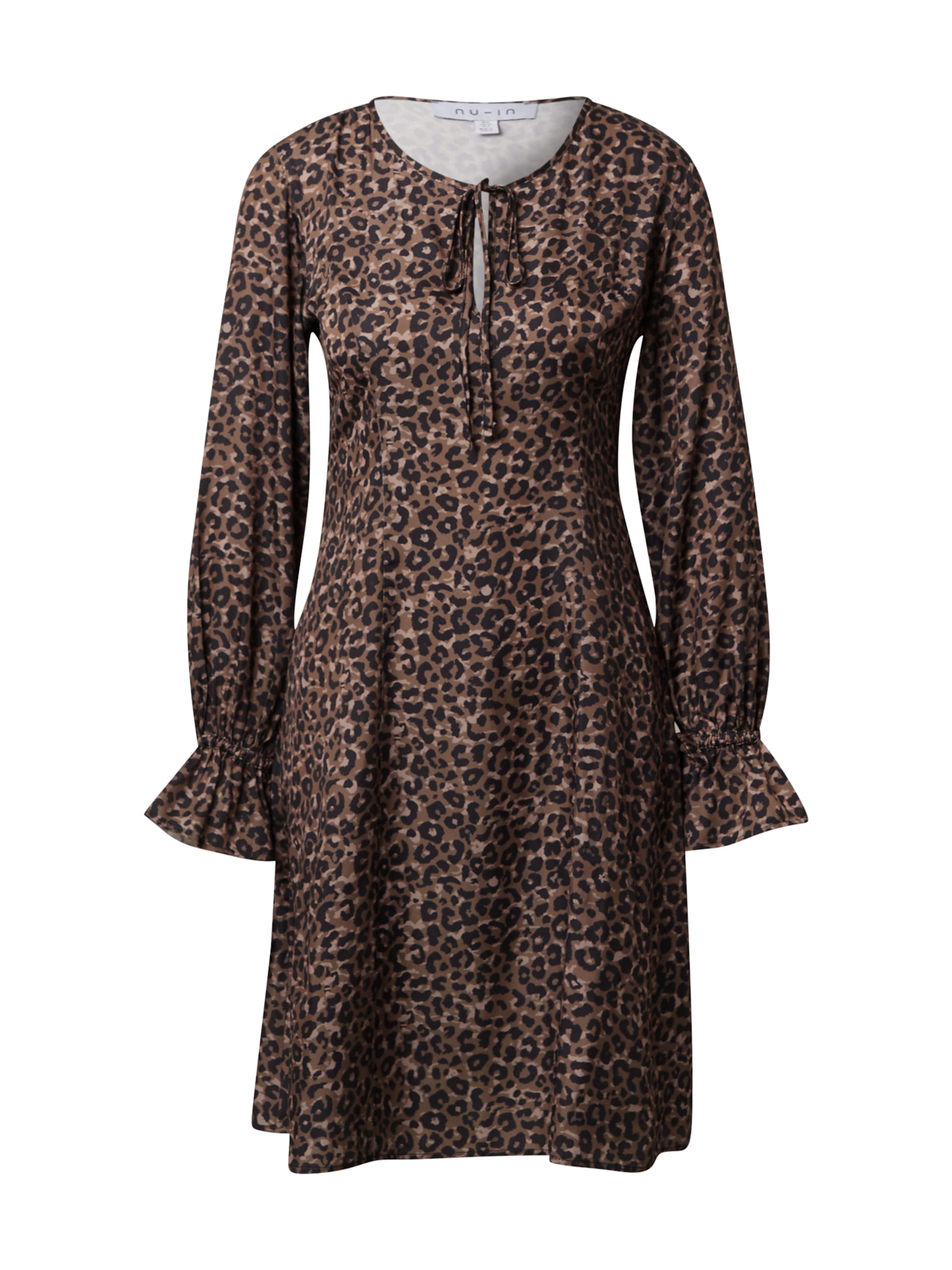 Frauen Große Größen NU-IN Kleid in Braun - PP00873 Frauen Große Größen NU-IN Kleid in Braun - PP00873