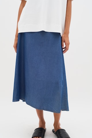 InWear Rok 'Zippa' in Blauw: voorkant