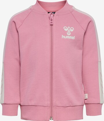 Veste de survêtement Hummel en rose : devant