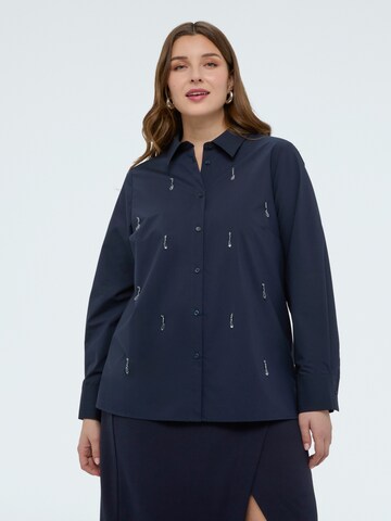 Fiorella Rubino - Blusa en azul: frente