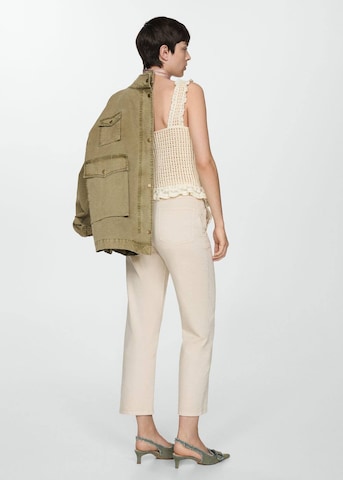 MANGO Szabványos Nadrág - bézs