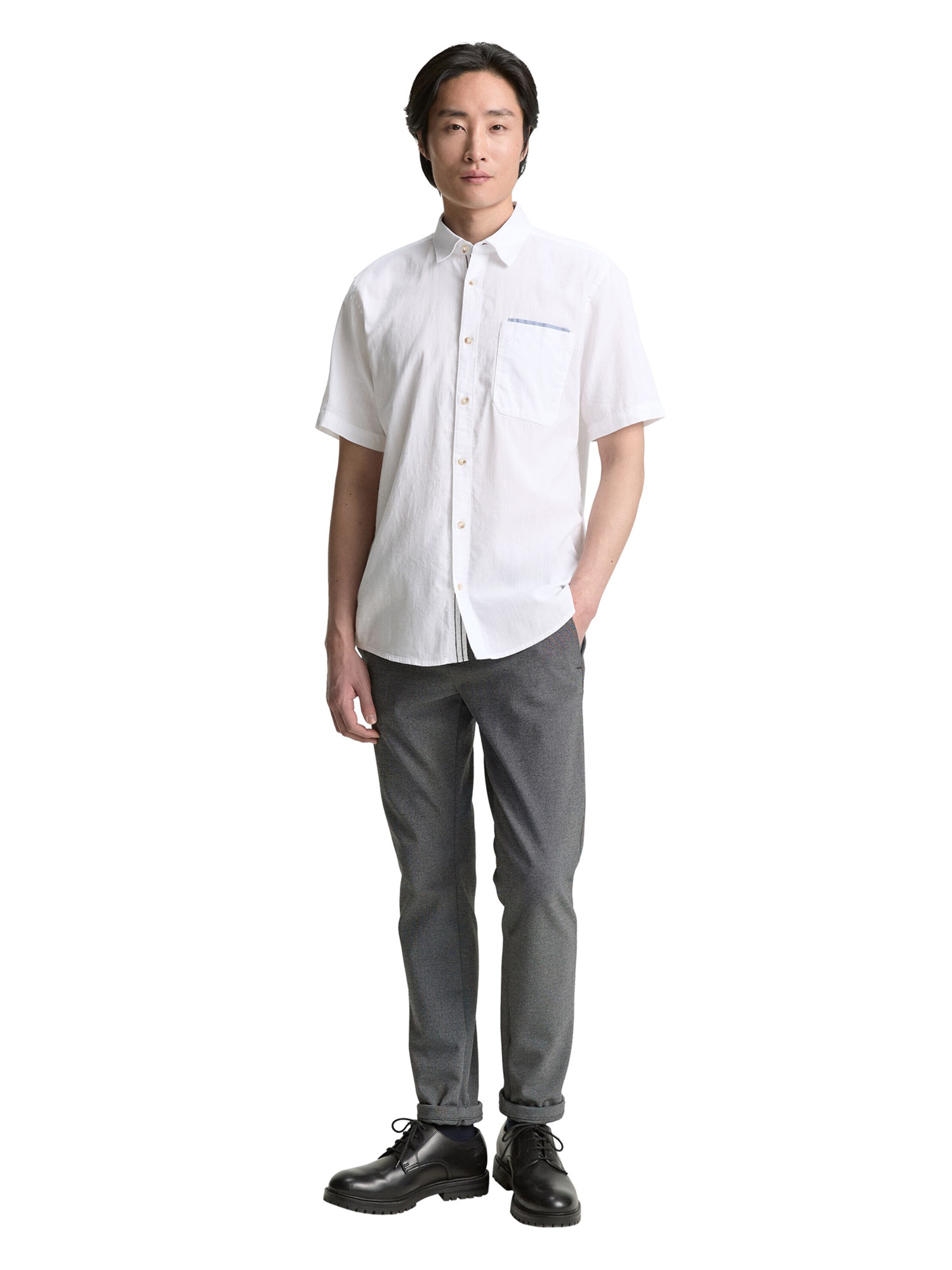 TOM TAILOR Regularny krój Koszula w kolorze biały