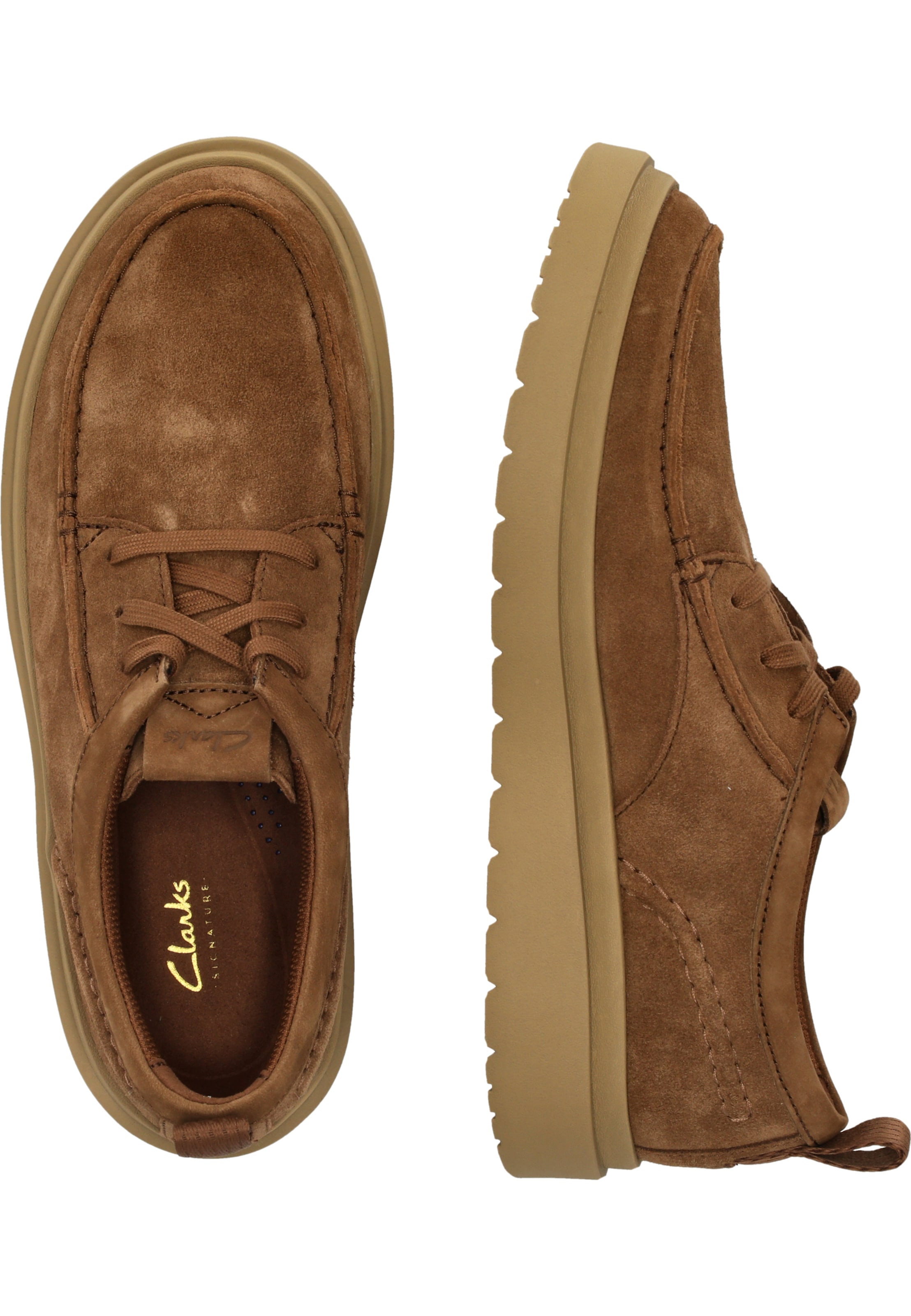 CLARKS Lace-up shoe 'Polden Moc' in Brown