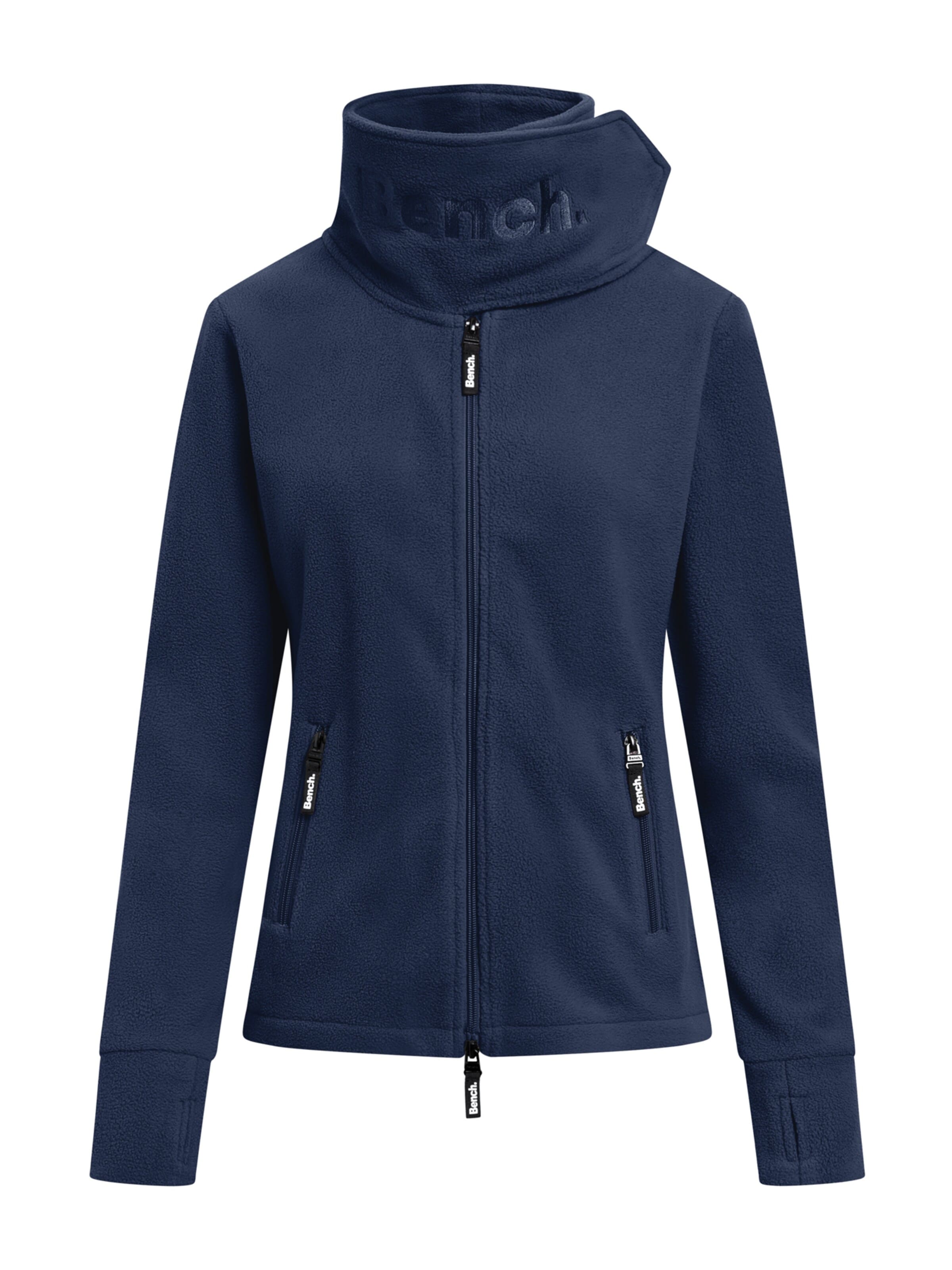 BENCH Fleecejacke 'Funnel'‌‌‌‌ in Blau: Vorderseite