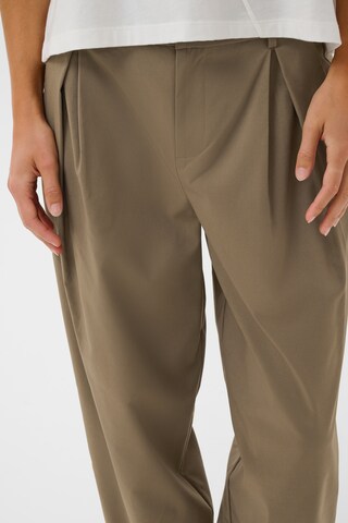 Effilé Pantalon à pince 'Jamie' CULTURE en beige