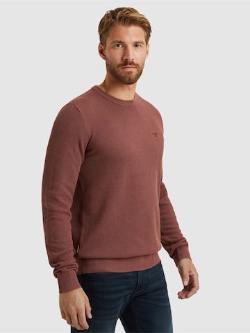 PME Legend Tröja 'Pullover with waffle texture' i brun