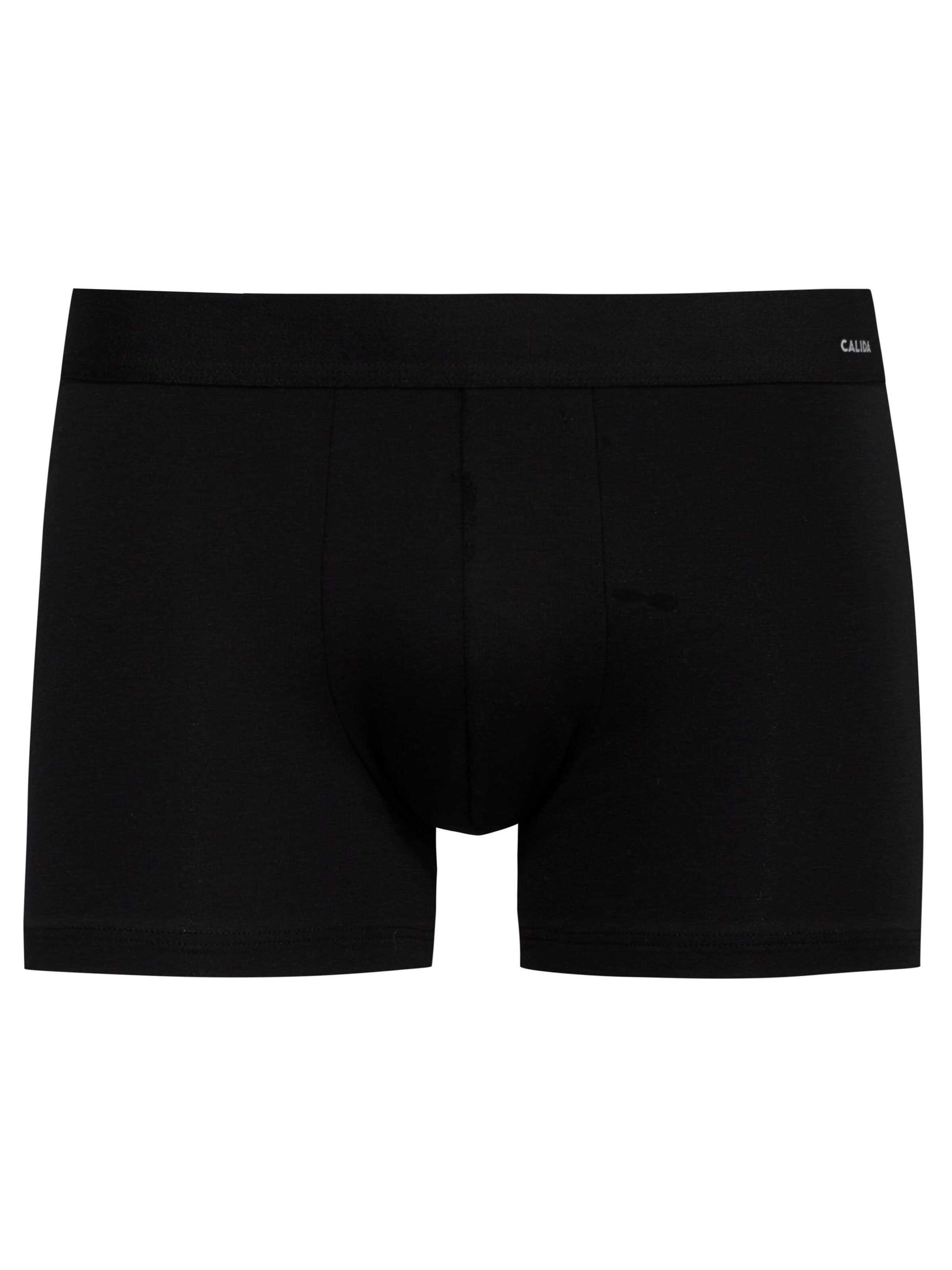CALIDA Boxer shorts 'Cotton Code' in Black: front