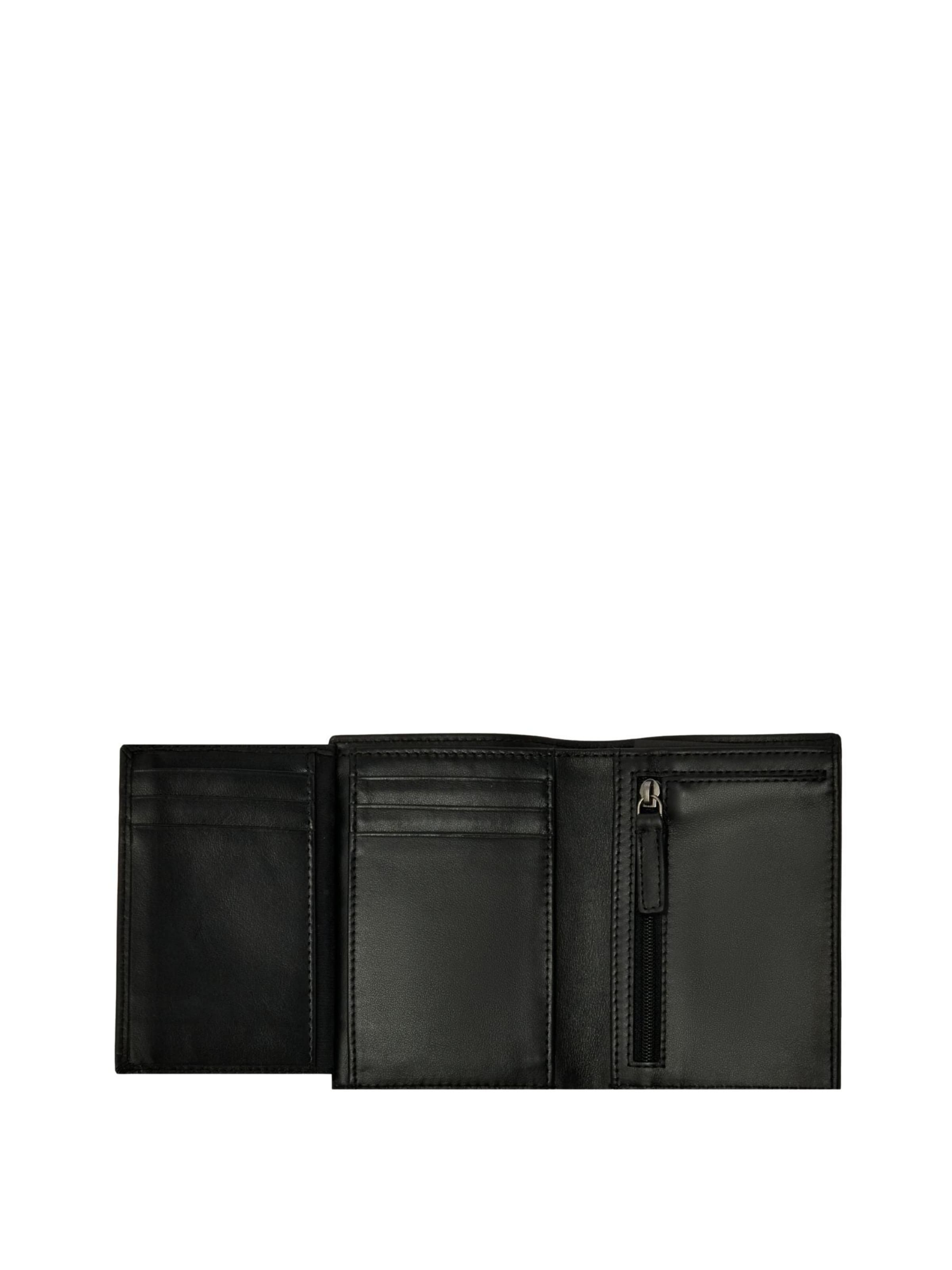 Lancel Portemonnee 'Lancel Compagnon / Portefeuille Leon Noir/Noir Homme' in Zwart