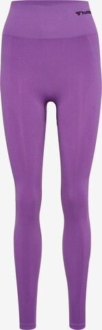 Skinny Pantalon de sport 'TIF' Hummel en violet : devant