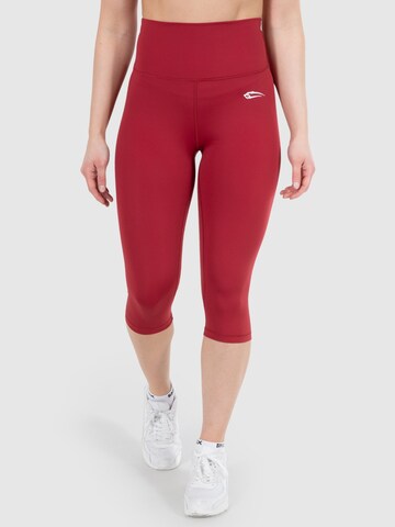Smilodox Skinny Workout Pants 'Advanced Affectionate' in Red: front
