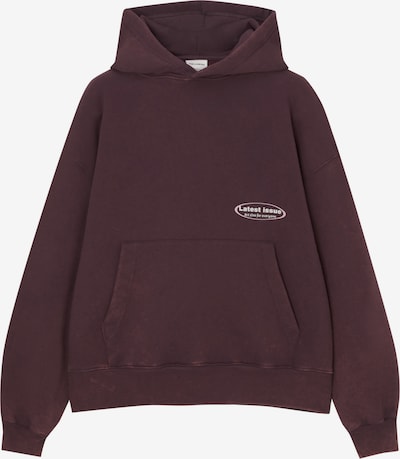 Pull&Bear Sweatshirt in beere / weiß, Produktansicht