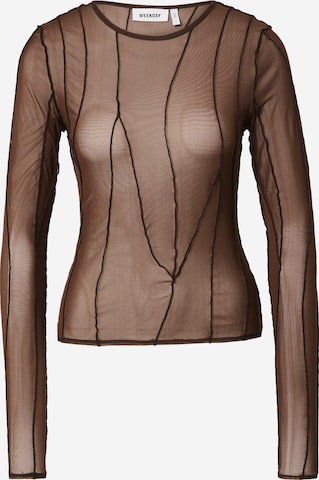 WEEKDAY Blouse in Brown: front