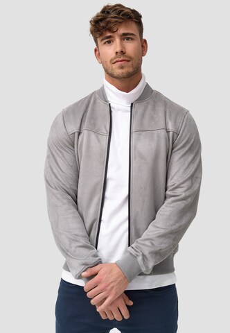 INDICODE JEANS Between-Season Jacket 'Ibon' in Grey: front