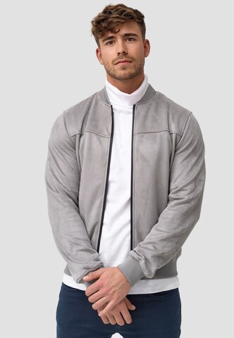 INDICODE JEANS Übergangsjacke 'Ibon' in Grau: Vorderseite